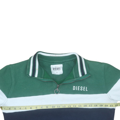 Mens UK Size S Diesel Multicoloured Henley Sweatshirt