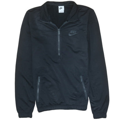 Mens UK Size M Nike Black 1/2 Zip Sweatshirt