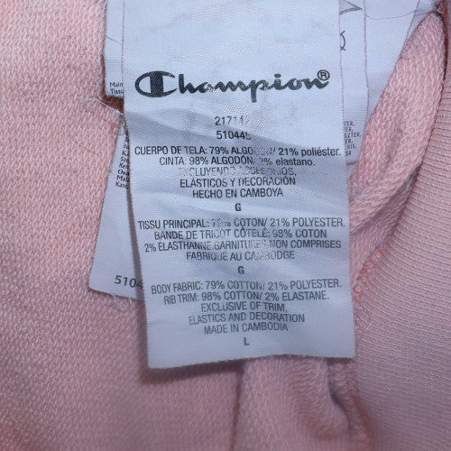 Womens UK Size L Champion Pink Pullover Hoodie