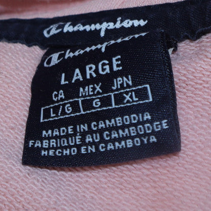 Womens UK Size L Champion Pink Pullover Hoodie