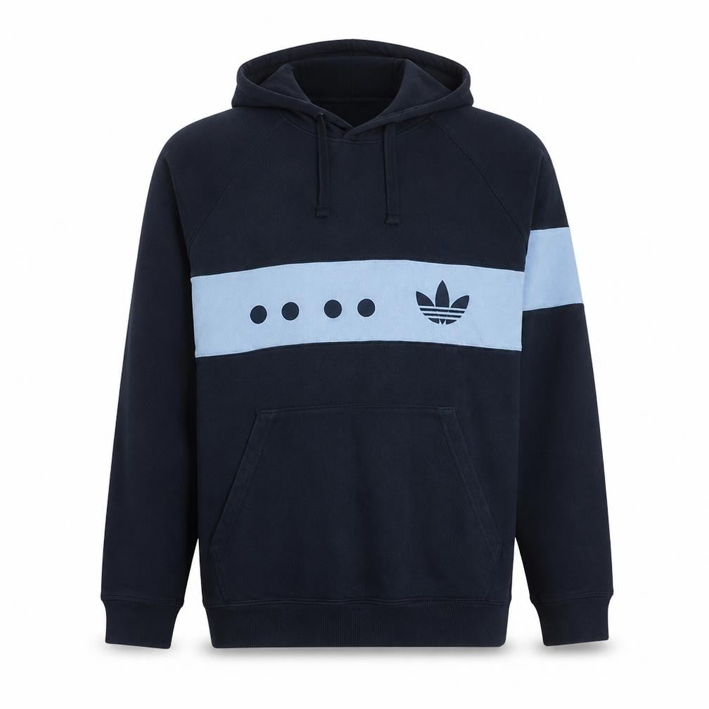 Mens UK Size XL Adidas Blue Pullover Hoodie