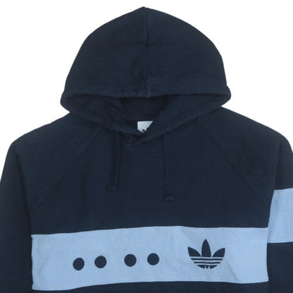 Mens UK Size XL Adidas Blue Pullover Hoodie