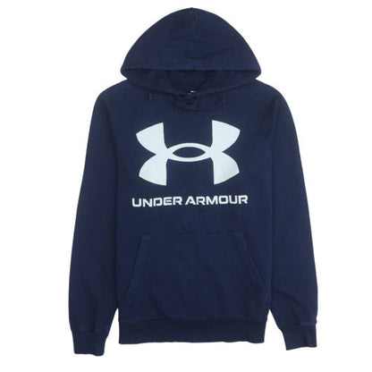 Mens UK Size M Under Armour Blue Pullover Hoodie