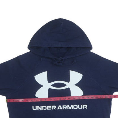Mens UK Size M Under Armour Blue Pullover Hoodie