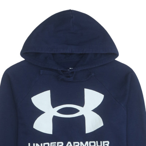Mens UK Size M Under Armour Blue Pullover Hoodie