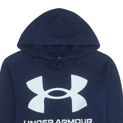 Mens UK Size M Under Armour Blue Pullover Hoodie