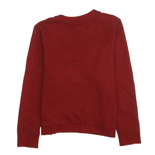 Womens UK Size M Tommy Jeans Red Pullover Sweatshirt