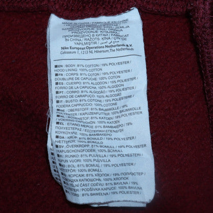 Mens UK Size M Nike Red Pullover Hoodie