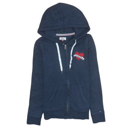 Womens UK Size M Tommy Hilfiger Denim Blue Full Zip Hoodie