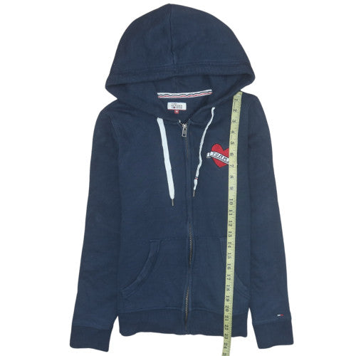 Womens UK Size M Tommy Hilfiger Denim Blue Full Zip Hoodie