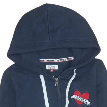 Womens UK Size M Tommy Hilfiger Denim Blue Full Zip Hoodie