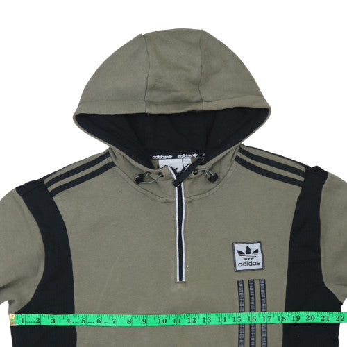 Mens UK Size M Adidas Green Pullover Hoodie