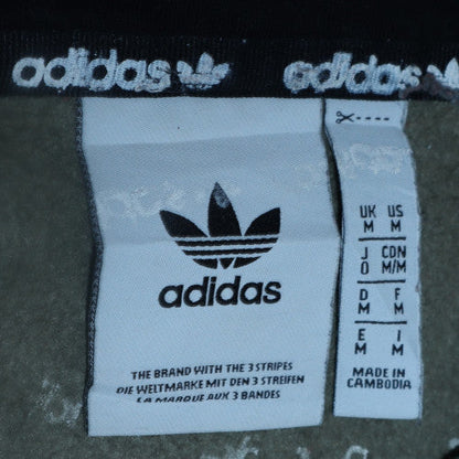 Mens UK Size M Adidas Green Pullover Hoodie