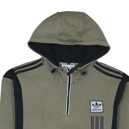 Mens UK Size M Adidas Green Pullover Hoodie