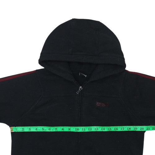 Womens UK Size 14 Lonsdale Black Full Zip Hoodie