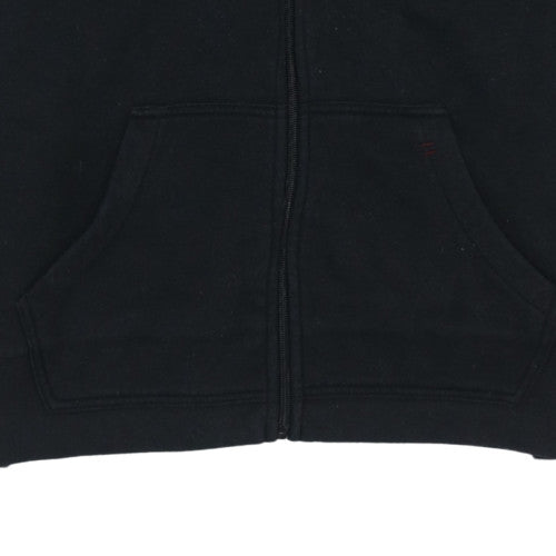 Womens UK Size 14 Lonsdale Black Full Zip Hoodie