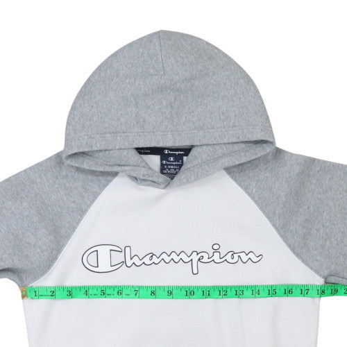 Mens UK Size XS Champion GreyWhite Pullover Hoodie