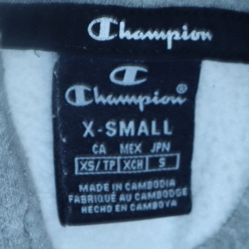 Mens UK Size XS Champion GreyWhite Pullover Hoodie