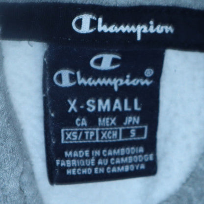 Mens UK Size XS Champion GreyWhite Pullover Hoodie