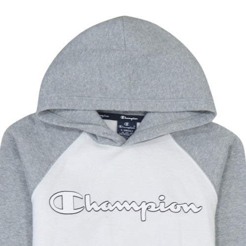 Mens UK Size XS Champion GreyWhite Pullover Hoodie