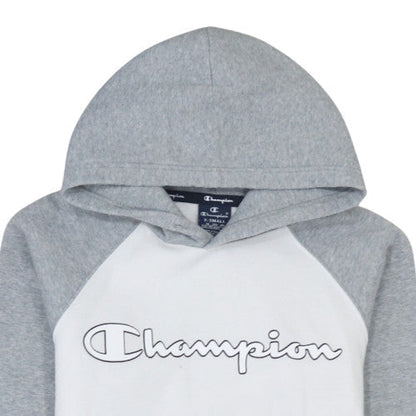 Mens UK Size XS Champion GreyWhite Pullover Hoodie