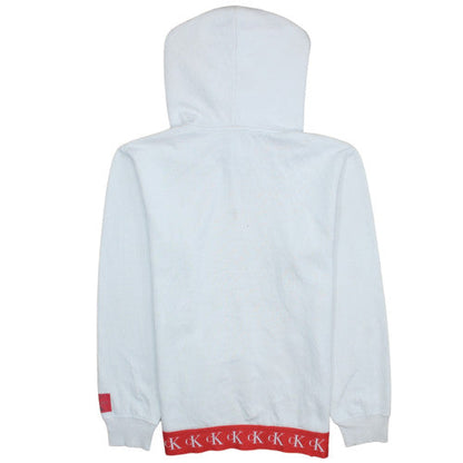Mens UK Size L Calvin Klein Jeans White Pullover Hoodie