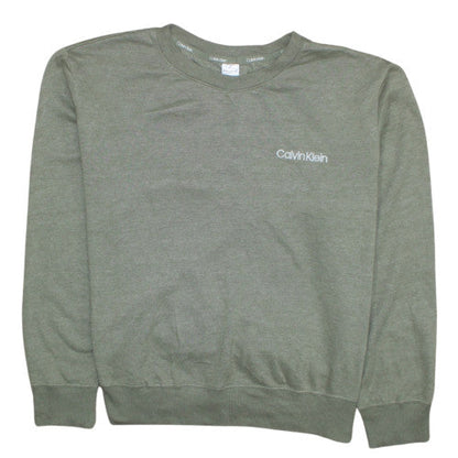 Womens UK Size L Calvin Klein Green Pullover Sweatshirt