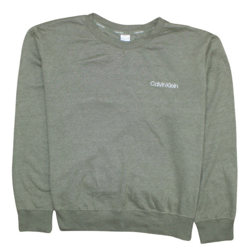 Womens UK Size L Calvin Klein Green Pullover Sweatshirt