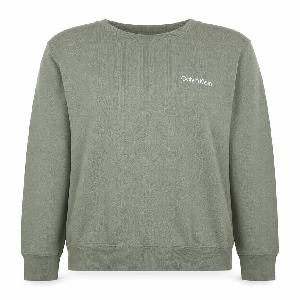 Womens UK Size L Calvin Klein Green Pullover Sweatshirt