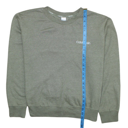Womens UK Size L Calvin Klein Green Pullover Sweatshirt
