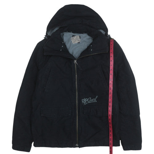 Rip Curl Mens Black Hooded Parka Jacket Size M Outdoor Casual