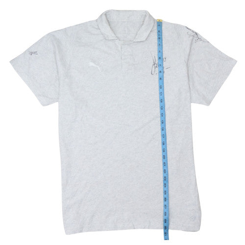 Puma Men's Grey 3XL Short Sleeve Collared Sports Polo Shirt