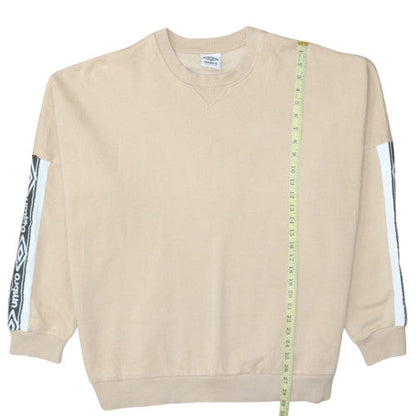 Mens UK Size L Umbro Beige Pullover Sweatshirt