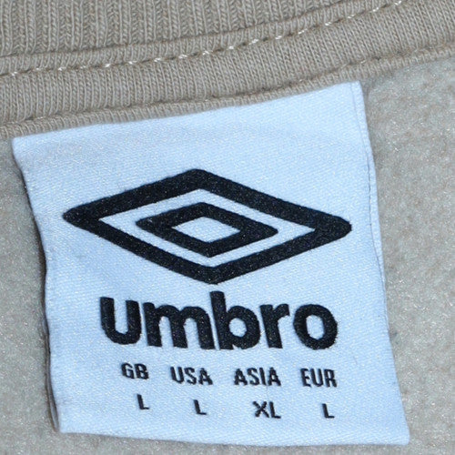Mens UK Size L Umbro Beige Pullover Sweatshirt