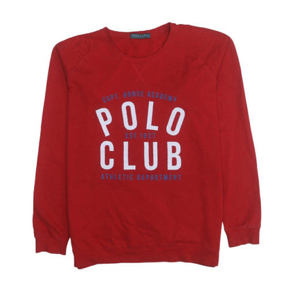 Mens UK Size XL Polo Club Red Pullover Sweatshirt
