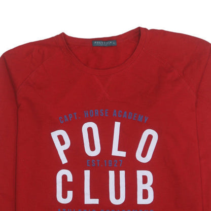 Mens UK Size XL Polo Club Red Pullover Sweatshirt