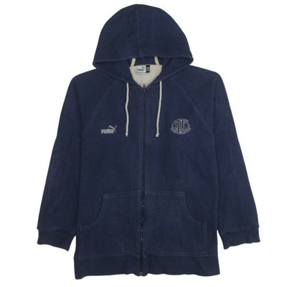 Mens UK Size 2XL Puma Blue Full Zip Hoodie