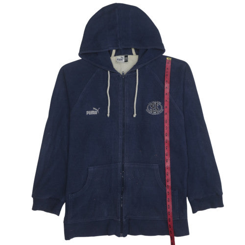 Mens UK Size 2XL Puma Blue Full Zip Hoodie