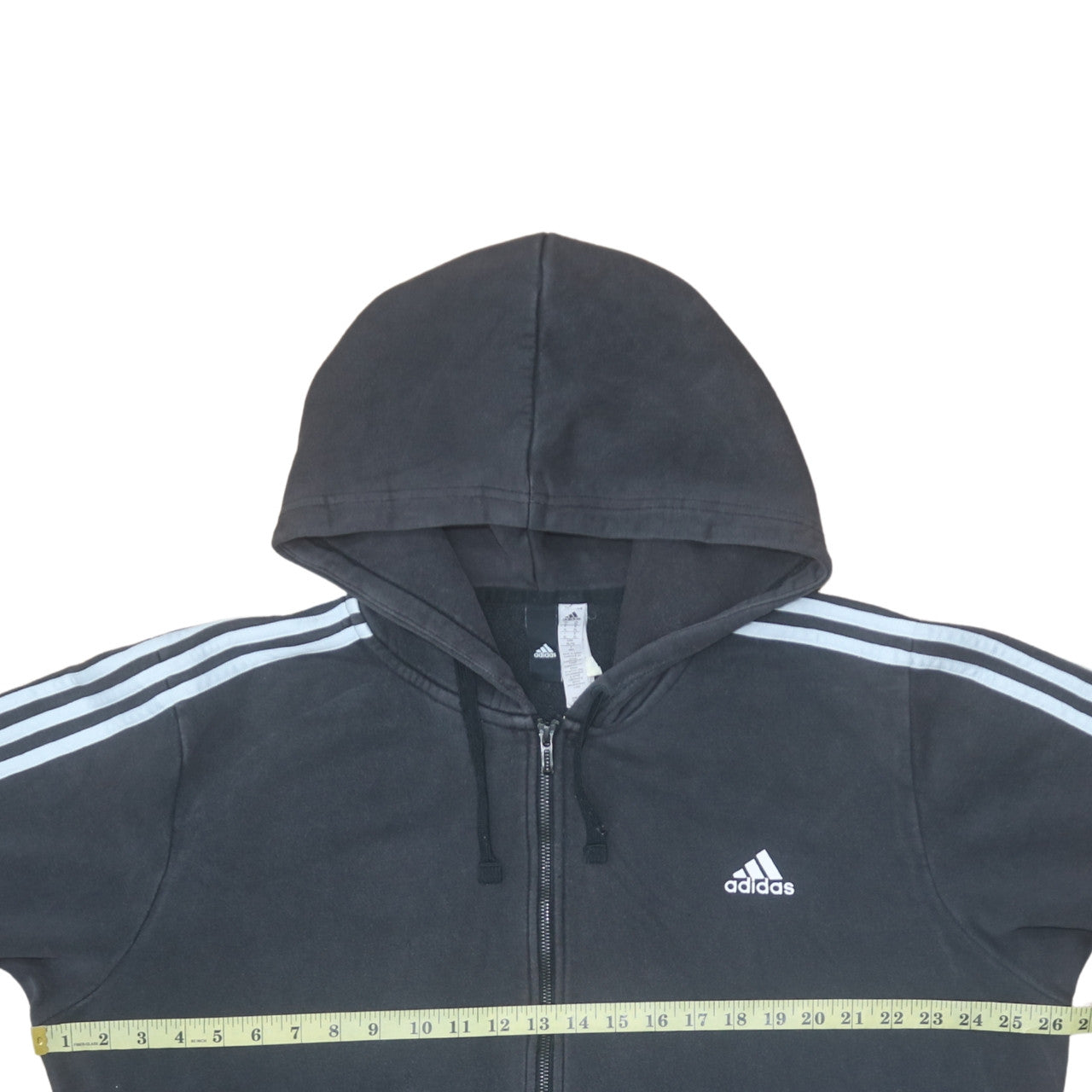 Womens UK Size XL Adidas Black Full Zip Hoodie