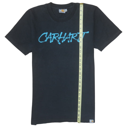 Carhartt Mens Black Cotton Graphic Print Short Sleeve T-Shirt Size S