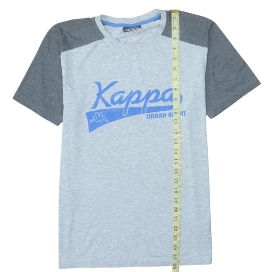 Kappa Men's Grey Short Sleeve Crew Neck Graphic T-Shirt Small