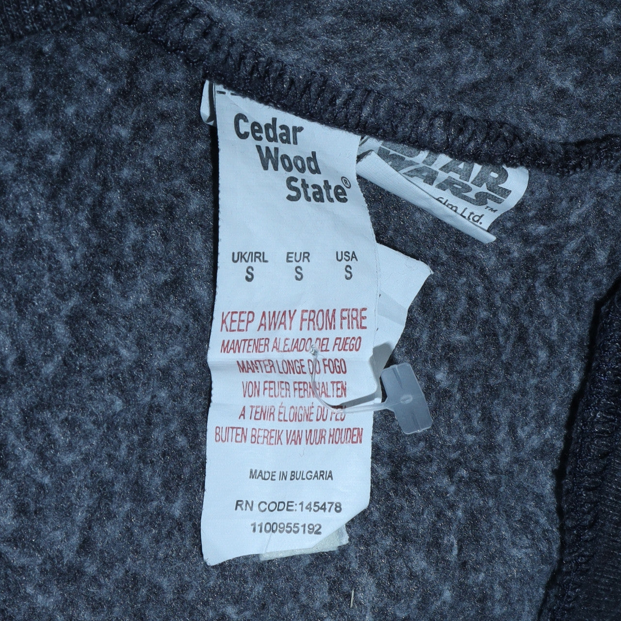 Mens UK Size S Cedar Wood State Grey Pullover Sweatshirt