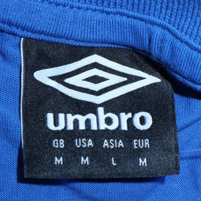 Umbro Men's Blue Cotton Polo Shirt M Regular Fit Short Sleeve