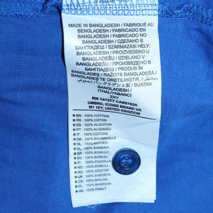 Umbro Men's Blue Cotton Polo Shirt M Regular Fit Short Sleeve