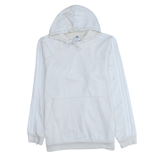 Mens UK Size XL Adidas White Pullover Hoodie