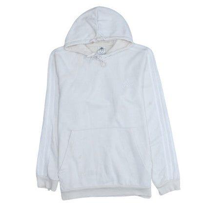 Mens UK Size XL Adidas White Pullover Hoodie