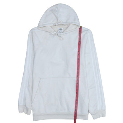 Mens UK Size XL Adidas White Pullover Hoodie