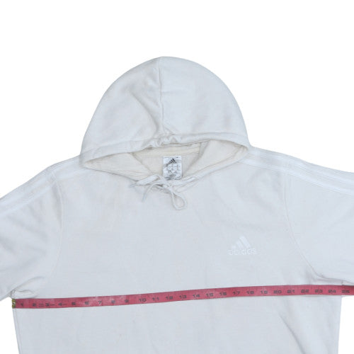 Mens UK Size XL Adidas White Pullover Hoodie