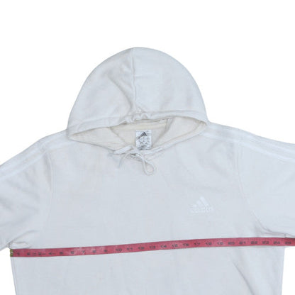 Mens UK Size XL Adidas White Pullover Hoodie