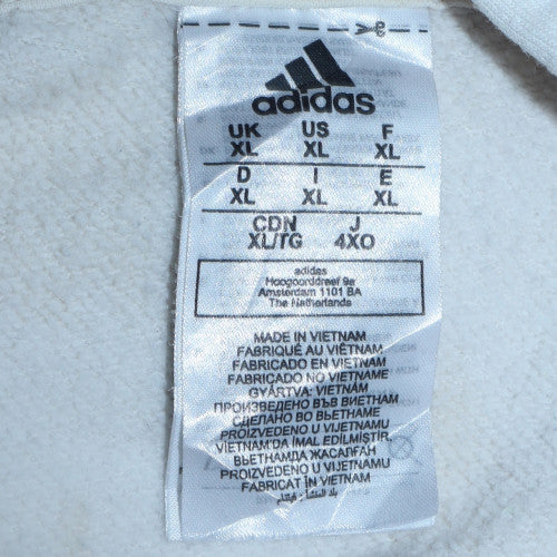 Mens UK Size XL Adidas White Pullover Hoodie